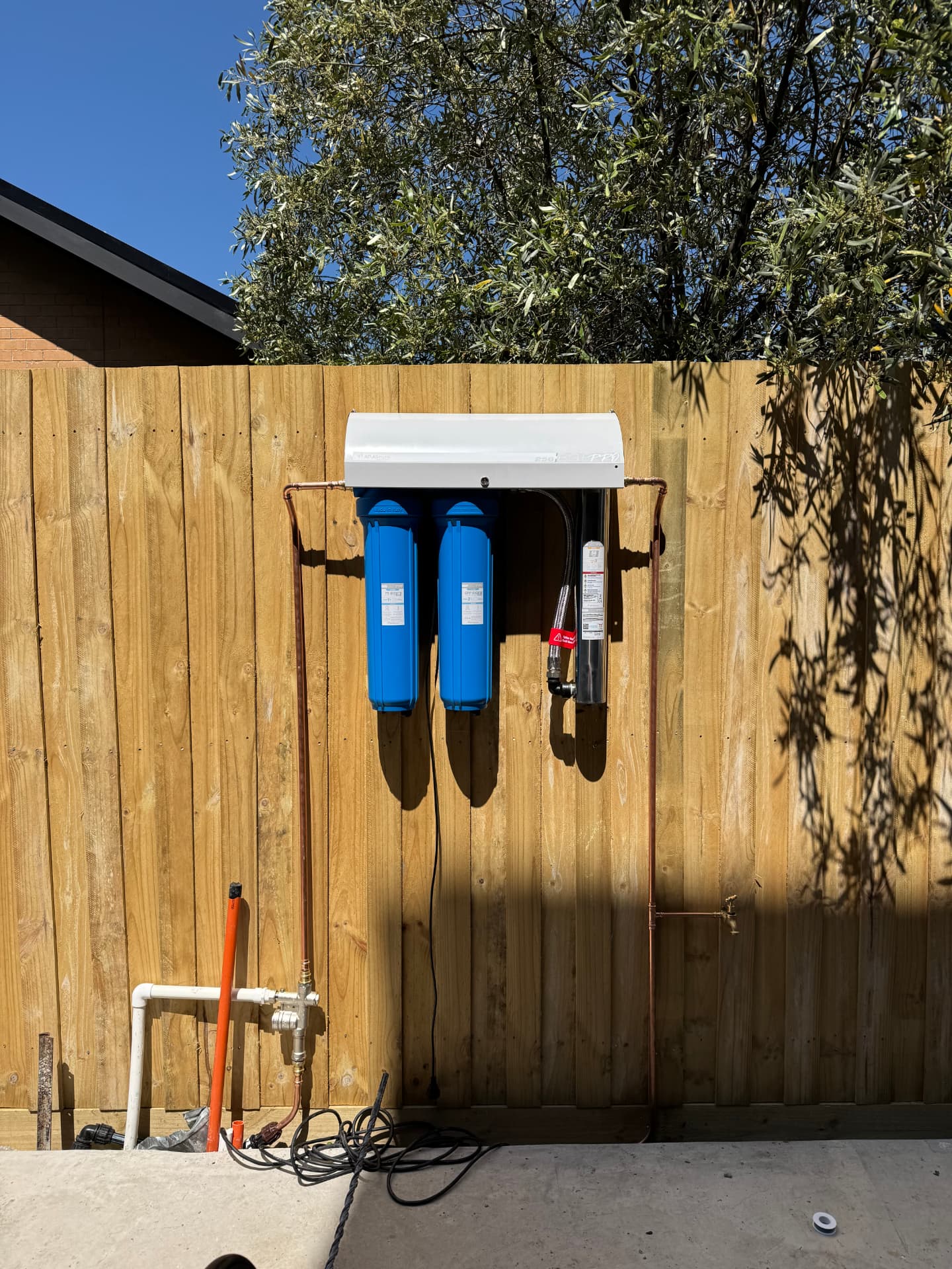 Water filtration system installation